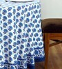 Freesia (72x72) Blue & White Cotton Table Cloth