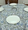 Evergreen (110x110) Blue & White Cotton Table Cloth
