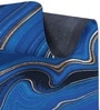 Blue Abstract Printed Rubber 22x14 Inches Anti Skid Bath Mat