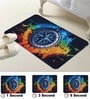 Compass Vivid Printed Rubber 22x14 Inches Anti Skid Bath Mat