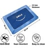 Blue Smile Printed Rubber 22x14 Inches Anti Skid Bath Mat