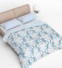Blue Pure Cotton Printed 150 GSM Single Bed AC Room Dohar