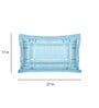 Blue Patterned 300TC Cotton 17 x 27 Inches Pillow Covers (Set of 2)