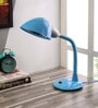 Pvc Shade Study Lamp With Blue Base