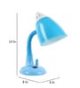 Blue Pvc Shade Study Lamp With Light Blue Base