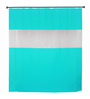 Blue PVC Shower Curtain (Length: 78, Width: 72 Inches)
