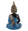 Blue Resin Meditating Buddhist Buddha Idol