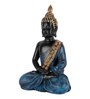Blue Resin Meditating Buddhist Buddha Idol