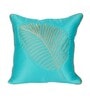 Blue Satin Textured 16x16 inches Cushion Covers (Pack of 2)