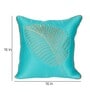 Blue Satin Textured 16x16 inches Cushion Covers (Pack of 2)