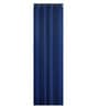 Blue Satin Solid 7FT Light Filtering Eyelet Door Curtains (Pack of 2)