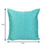 Blue Satin Floral 16x16 inches Cushion Covers (Pack of 2)