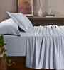 Blue Self Print 300 TC Cotton King Size Bed Sheet with 2 Pillow Covers 23 Collection