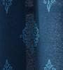 Blue Traditional Cotton 9 Ft Light Filtering Eyelet Door Curtain