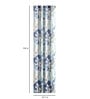 Blue Floral Cotton 5 Ft Light Filtering Eyelet Window Curtain
