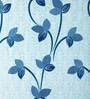 Blue Floral Polyester 5 Ft Semisheer Eyelet Window Curtains (Set of 2)