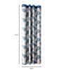 Blue Floral Polyester 5 Ft Semisheer Eyelet Window Curtains (Set of 2)