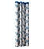Blue Floral Polyester 5 Ft Semisheer Eyelet Window Curtains (Set of 2)