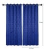 Blue Semisheer Polyester 9 feet Eyelet Long Door Curtain