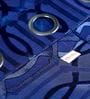 Blue Semisheer Polyester 9 feet Eyelet Long Door Curtain