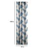 Blue Floral Polyester 9 Ft Semisheer Eyelet Door Curtains (Set of 2)