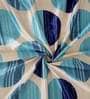Blue Geometric Polyester 9 Ft Semisheer Eyelet Door Curtains (Set of 2)