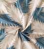 Blue Floral Polyester 9 Ft Semisheer Eyelet Door Curtains (Set of 2)