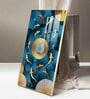 Blue Serenity Glass Finish Vertical Wall Art
