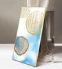 Blue Serenity Rings Glass Finish Vertical Wall Art