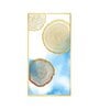 Blue Serenity Rings Glass Finish Vertical Wall Art