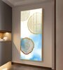 Blue Serenity Rings Glass Finish Vertical Wall Art