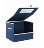 Blue Solid Polypropylene Foldable Storage Box