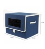 Blue Solid Polypropylene Foldable Storage Box