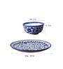 Spring Blue 150ml (Set of 12) Dinner Bowl- 150ml Ceramic Dinner Set