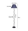 Adriana Blue Jute Shade Club Floor Lamp With Iron Base