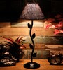 Blue Shade Table Lamp With Metal Base