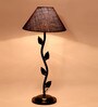 Blue Shade Table Lamp With Metal Base