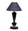 Blue Shade Table Lamp With Metal Base