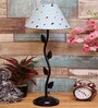 Blue Shade Table Lamp With Metal Base