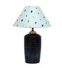 Blue Shade Table Lamp With Terracotta Base