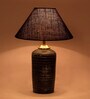 Blue Shade Table Lamp With Terracotta Base