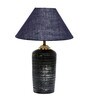 Blue Shade Table Lamp With Terracotta Base