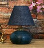 Blue Shade Table Lamp With Terracotta Base