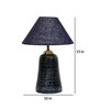 Blue Shade Table Lamp With Terracotta Base