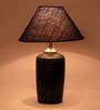 Blue Shade Table Lamp With Terracotta Base