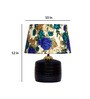 White & Blue Shade Table Lamp With Terracotta  Base