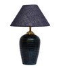Blue Shade Table Lamp With Terracotta Base