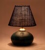 Blue Shade Table Lamp With Terracotta Base