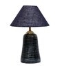 Blue Shade Table Lamp With Terracotta Base