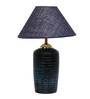 Blue Shade Table Lamp With Terracotta Base